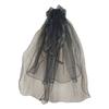 Dark Veil Flower Veils Head Covering Wedding Hair Accessories Black Wedding Veil Headscarf Mantilla Black Veil