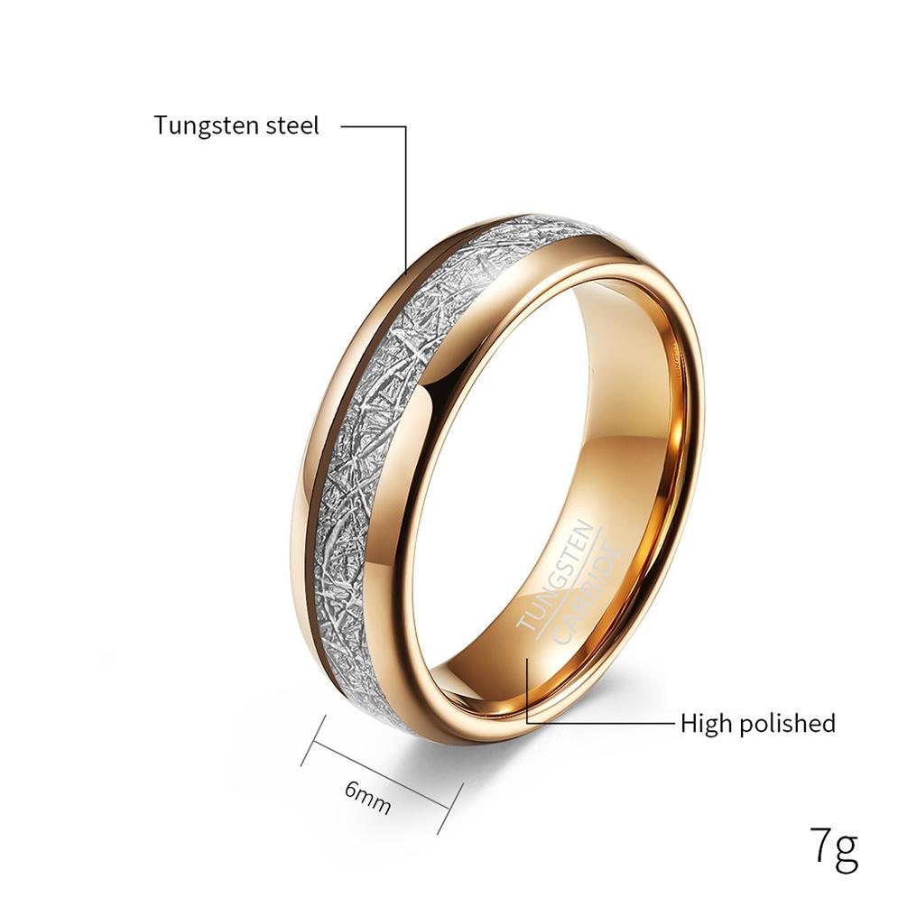 4mm/6mm/8mm Rose Gold Color Tungsten Carbide Rings Men's Wedding Band Engagement Ring