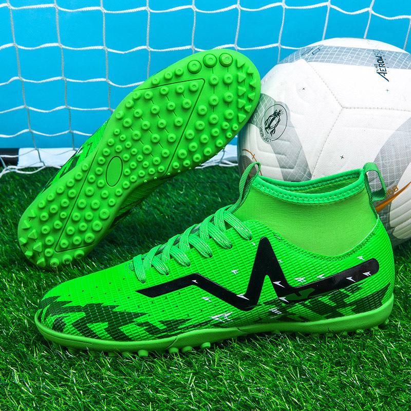 Football Shoes Men's Autumn High Top Spikes Broken Nails Student Children Boys Professional Training 2025