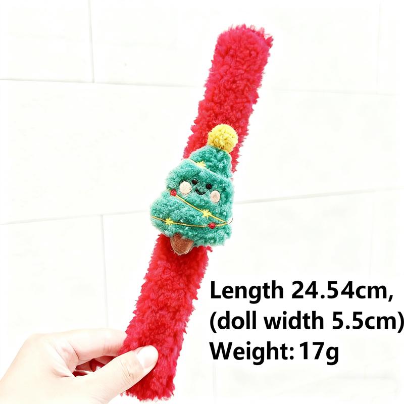 Christmas Plush Snap Bracelet - Festive Wrist Decor