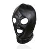 Slave Bdsm Bondage Head Mask PU Leather Hood SM Role Playing Game Erotic Party Mask Fetish Open Mouth and Eye Gimp Adult Sex Toy