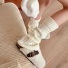 Sock Cover Women's Fall/winter Vertical Stripe Small Round Toe Basic Pile-up Sock Knitted Woolen Sweater for Warmth and Protection of The Lower Legs