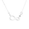 Sterling silver infinite symbol zircon necklace ins simple temperament niche design high sense infinite collarbone chain