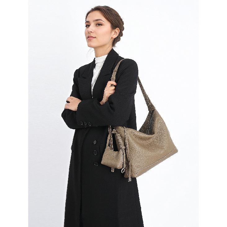 Women's Niche Luxury Single Shoulder Underarm Crossbody Bag, Large Capacity Tote Bag, High-End Genuine Leather Women's Bag