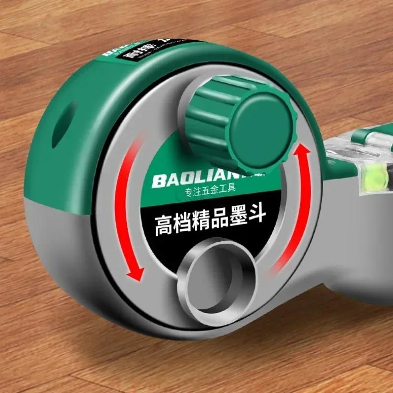 Woodworking Tool Carpenter Manual Ink Marker Scriber With 50M Chalk Lines Professional Wood Working Scriber Drawing Line Marker