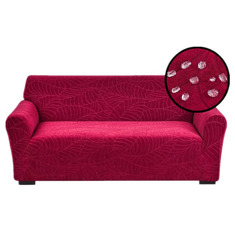 

2026 Premium Winter Warm Jacquard Sofa Cover Durable Full Coverage Couch Cover Thermal Elastic Seat Protector 1 SEAT вина червоного кольору