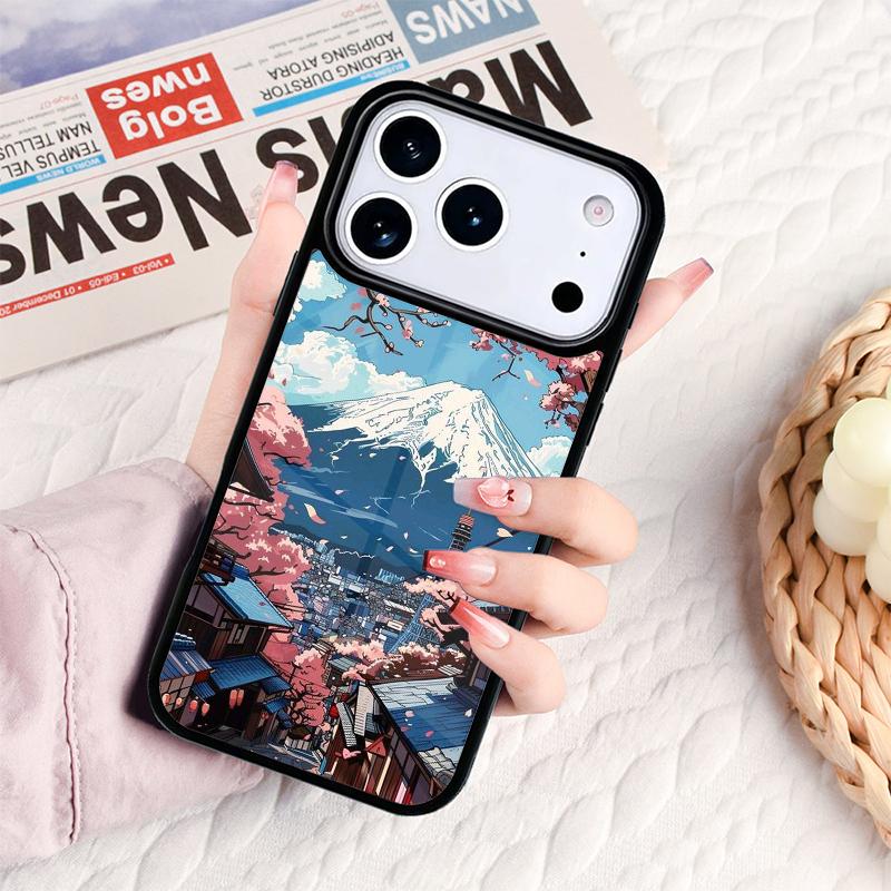 Cherry Blossom Bumper Phone Case For IPhone 17 16e 15 14 13 12 11 Pro Max Air Mini Soft Protective Cover