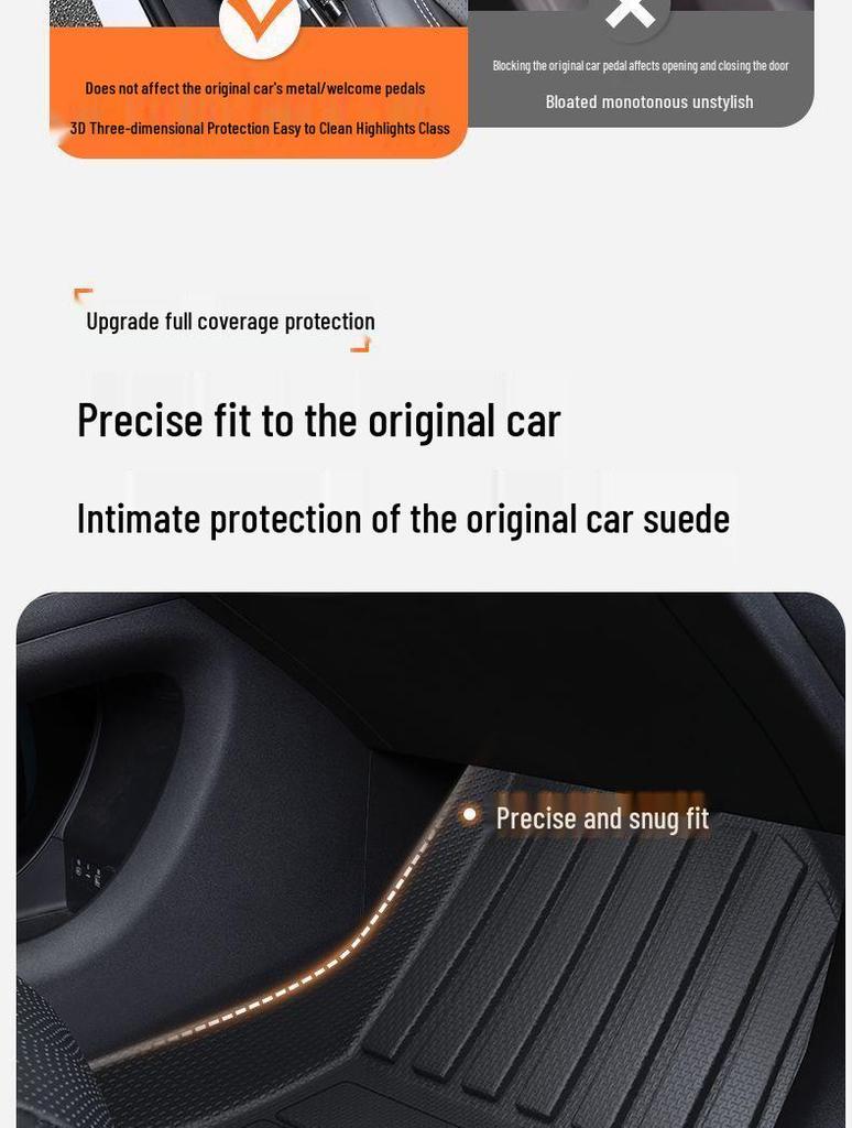 Leapmotor B01 Floor Mats Set: TPE Full Surround, Rear Row & Trunk, Waterproof, New Style.