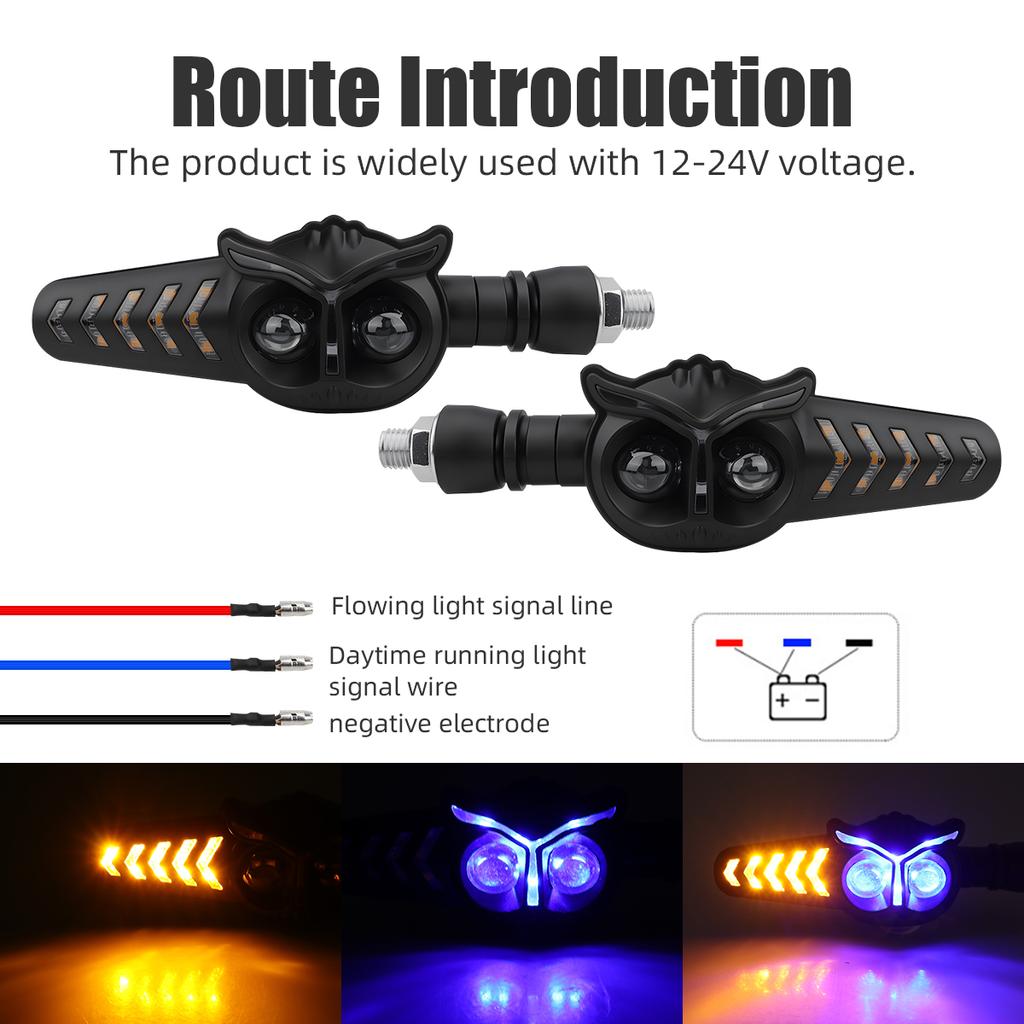 2PCS Motorcycle LED Turn Signal Light 12V 24V Safe Flashing Indicator Lamp Tail Brake lamp Decorative Lamp DRL For YAMAHA Honda