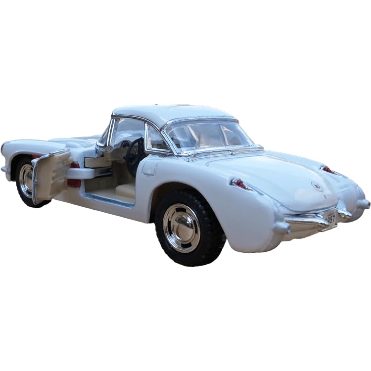 Scale 1957 Chevrolet Corvette Diecast Model KINSMAT White 1/34 Car,