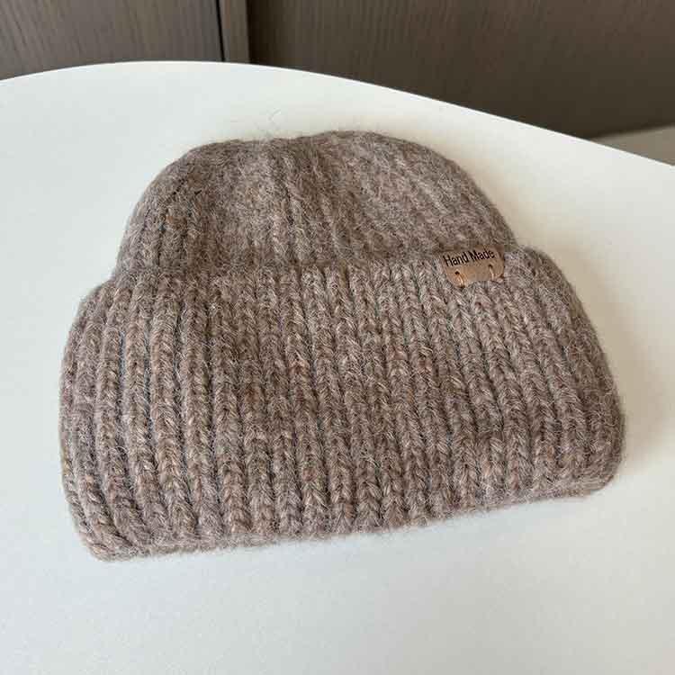 New Autumn and Winter Warm Knitted Hat Men's and Women's Fashion Versatile Bag Head Cold Hat Outdoor Leisure Student Pullover Hat