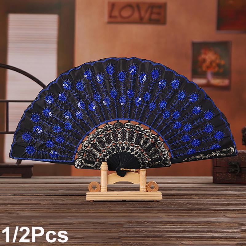 1PC Vibrant Colors Dance Performances Peacock Elegant Temperament Folding Durable Exquisite Gifts Decorated Dance Prop