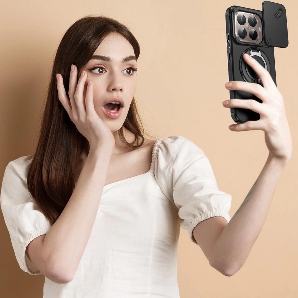 Phone Case for Xiaomi 15T Pro 5G 14T Xiaomi15t Xiao Mi 15t Mi15t Dual Layer Ring Stand Phone Back Cover