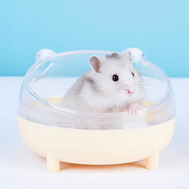 Hamster Bathroom House Sandbox Full Transparent Urine Sand Basin Bath Sand Room Toy House Small Pet Supply Accessories