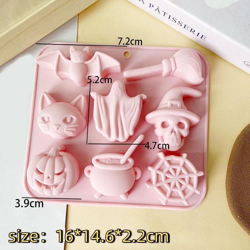 Halloweenová série Silikonové formičky Dýňová hlava Netopýr Čarodějnický klobouk Fondant Cukroví Ledová mřížka Čokoládová forma Pudink Dortová dekorace