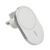 15W Round Magnetic Suction Wireless Charger Car Mobile Phone Holder Fast ChargingWhite