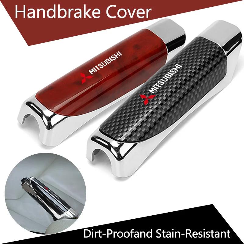 Car Hand Brake Cover Carbon Fiber Handbrake Grip Protector For Mitsubishi Outlander Lancer ASX Interior Accessories MA8