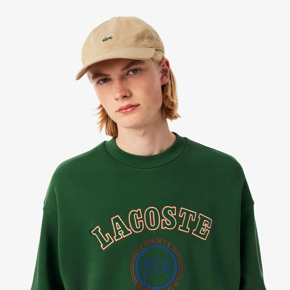Lacoste Men's Big Graphic Loose Fit Crew Neck Sweatshirt SH5888-55N132