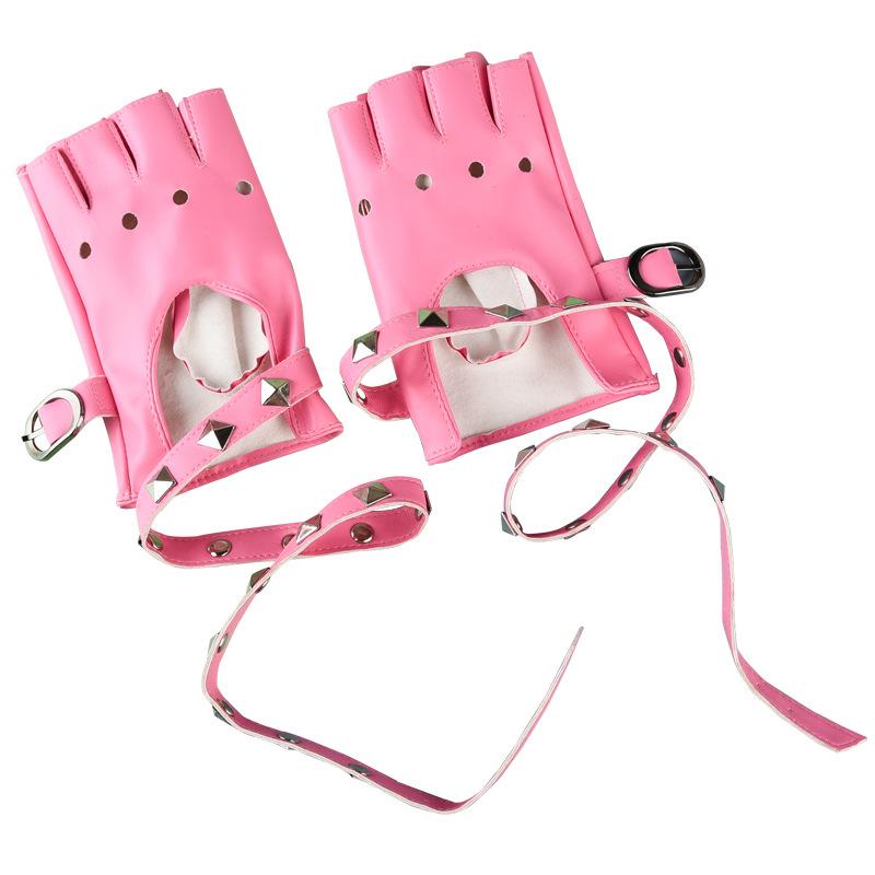 Women's Half-Finger Steel Pole Dance Gloves for Nightclub and Fashion Shows