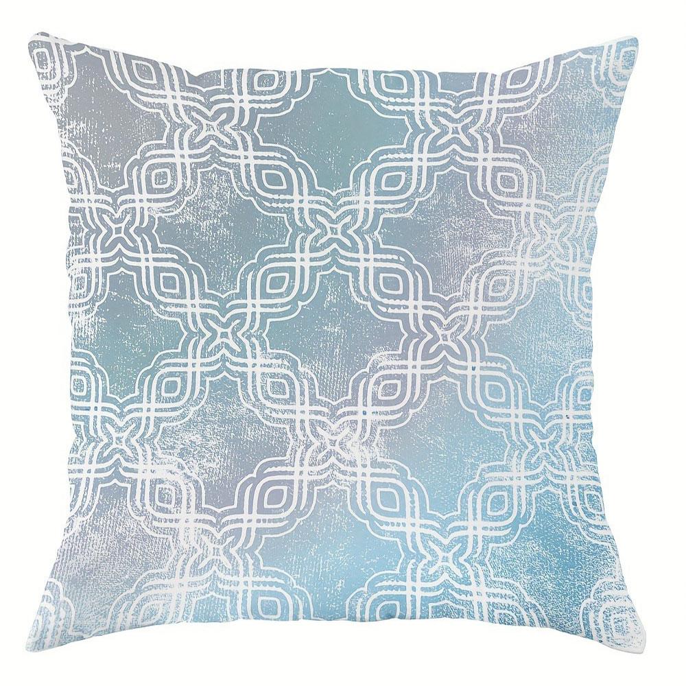 Blue White Flower Dreams Hiding Fresh EleganceCover Bedroom Sofa Decoration Polyester Cushion Cover with Zipper