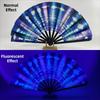 Papillon Néon Vibrant Psychédélique Ventilateur Champignon Réactif aux UV Ventilateur Luminescent Cosplay