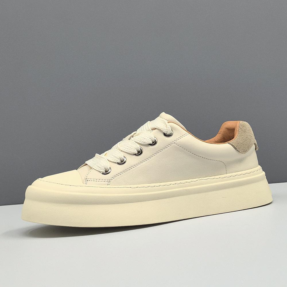 Leather board shoes men's versatile cookie shoes men's shoes high-end light luxury men's niche casual shoes men