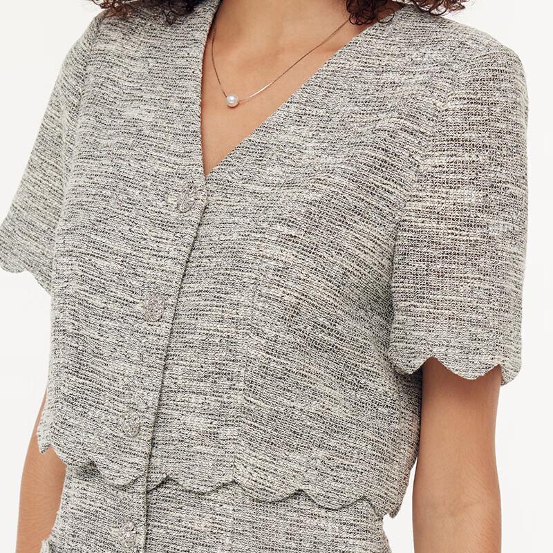 GOELIA Lace Trim Faux Two-Piece Dress