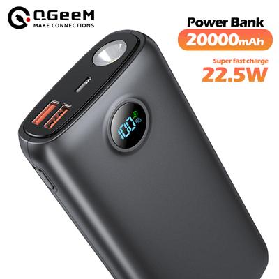 Power Bank QGeeM 20000mAh Super Fast Charge For iPhone Samsung Xiaomi