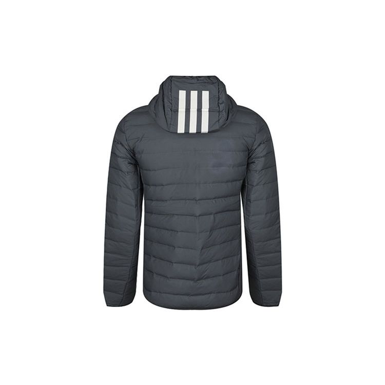 Adidas Varilite 3S Hooded Down Jacket Men Outerwear Carbon-Black DZ1420
