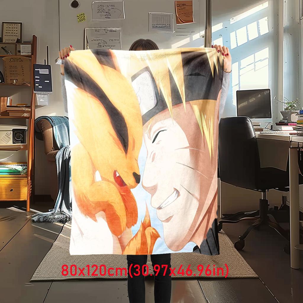 Japanese Anime Cartoon NARUTO Famous Uzumaki Naruto Blanket Soft Home Furnishing Nap Decoration Four Seasons Warm Sherpa Blanket B3