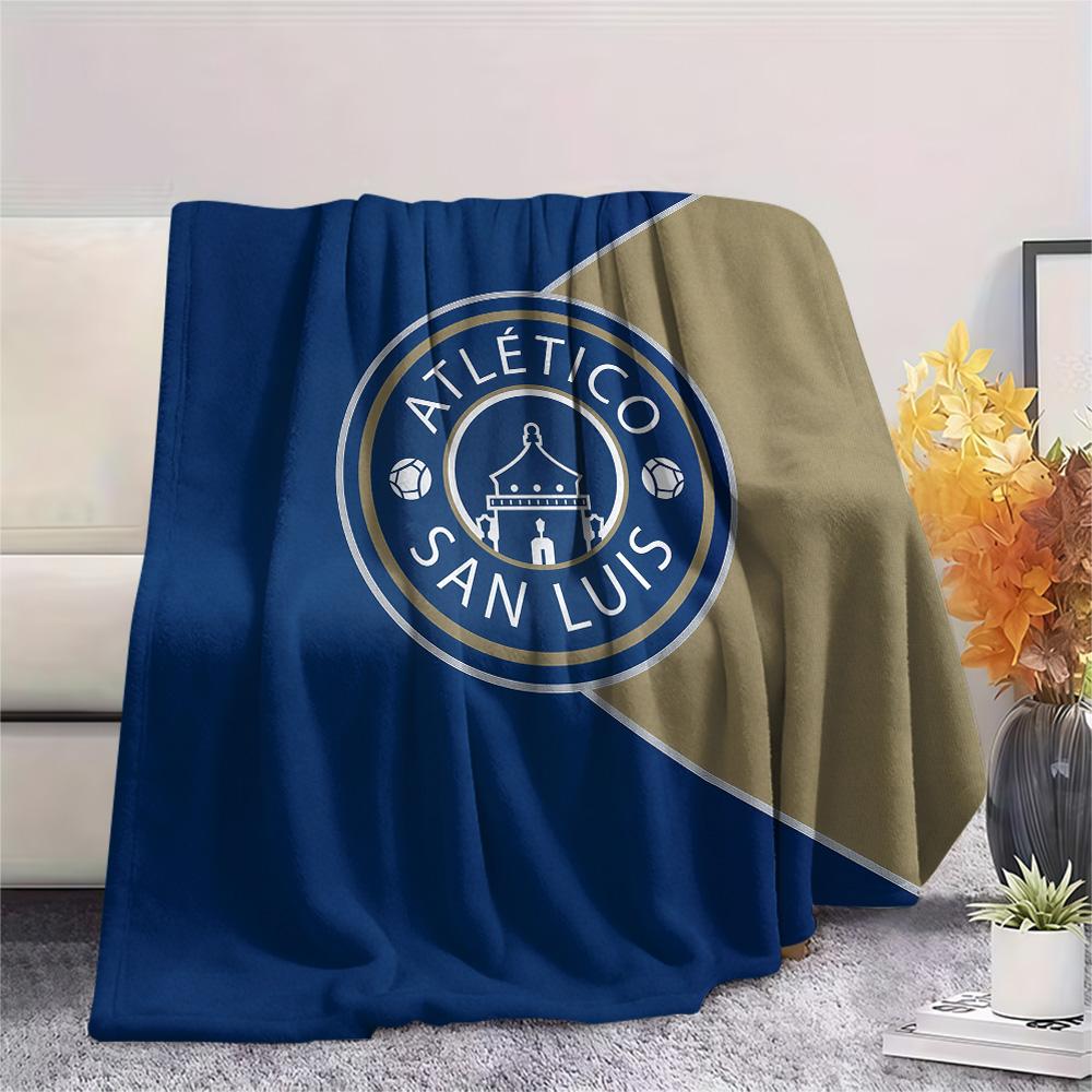 Club Atlético San Luis  Print Flannel Blanket, High quality Comfortable for All Seasons, Home Decor, Warmth and Comfort