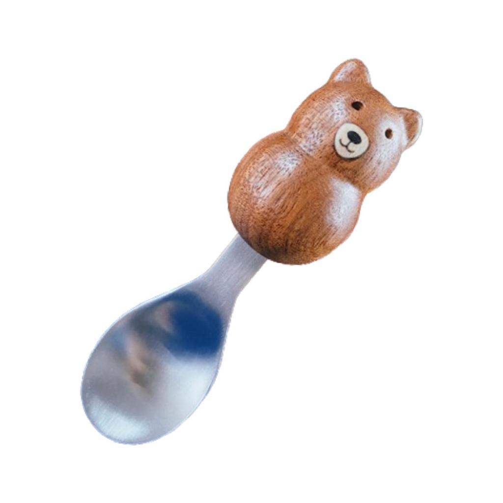 Bear Spoon Utensils Mixing Stirring Spoon Tea Spoon Stainless Steel Dessert Spoon for Daily Use Restaurant Holiday Gift Party