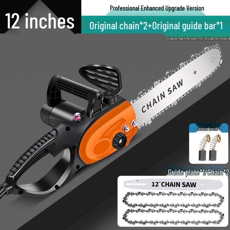 16-Inch Corded Electric Chainsaw: Handheld, Large Capacity for Household and Outdoor Use