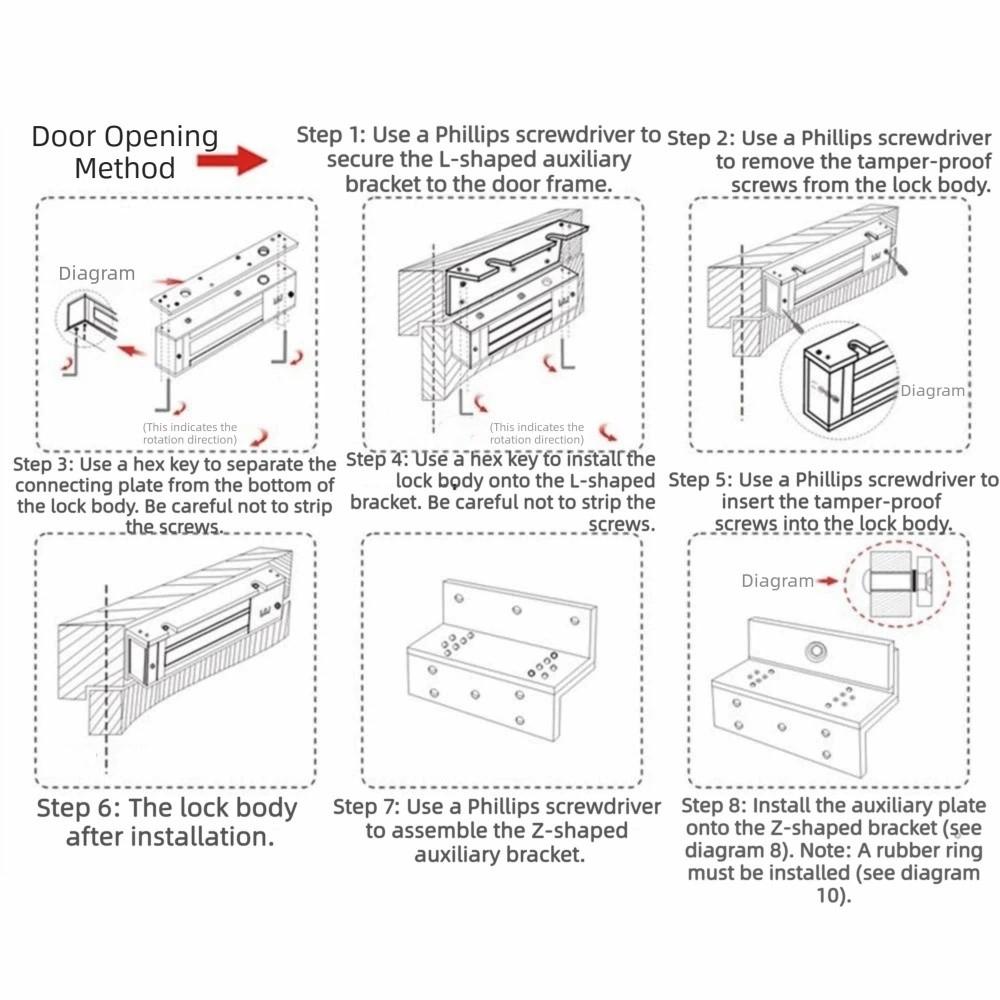 Magnetic Electromagnet Lock 12V DC Electric locking Door Access Control Lock Single Door