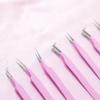 90 Degree Volume Eyelash Tweezers Fiber Tip Eyelash Applicator Tweezers Custom Logo Lash Extension Supplies Tweezers