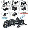 Building Block Small Particle Aircraft 8 In 1 Swat Team Six-Year-Old Boy Toy