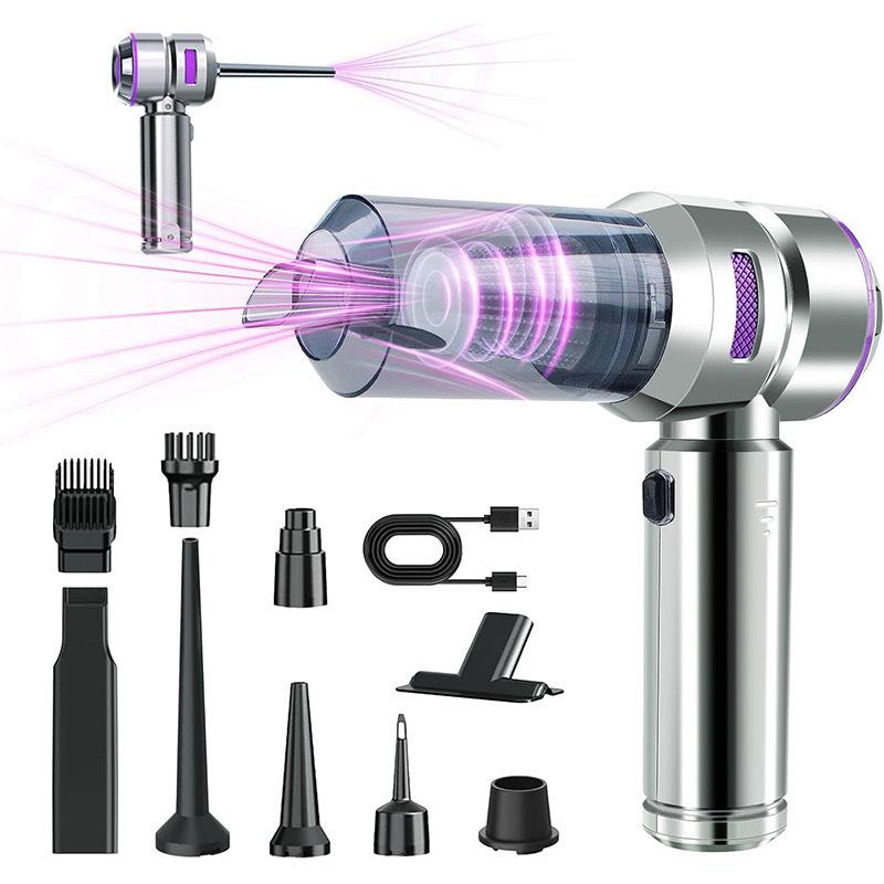 

Бесщеточный автомобильный пылесос 4 в 1 Высокомощный ручной автомобильный пылесос Портативный беспроводной автомобильный пылесос фиолетовый