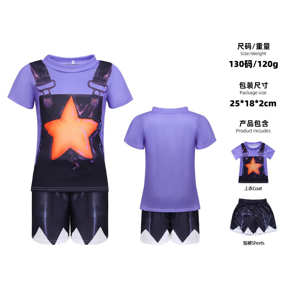 Cosplay costume bobi time lily playtime halloween kids short sleeve suit 110cm (children)