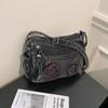 Shoulder Bag Denim Crossbody Bag Women Commuter Handbag