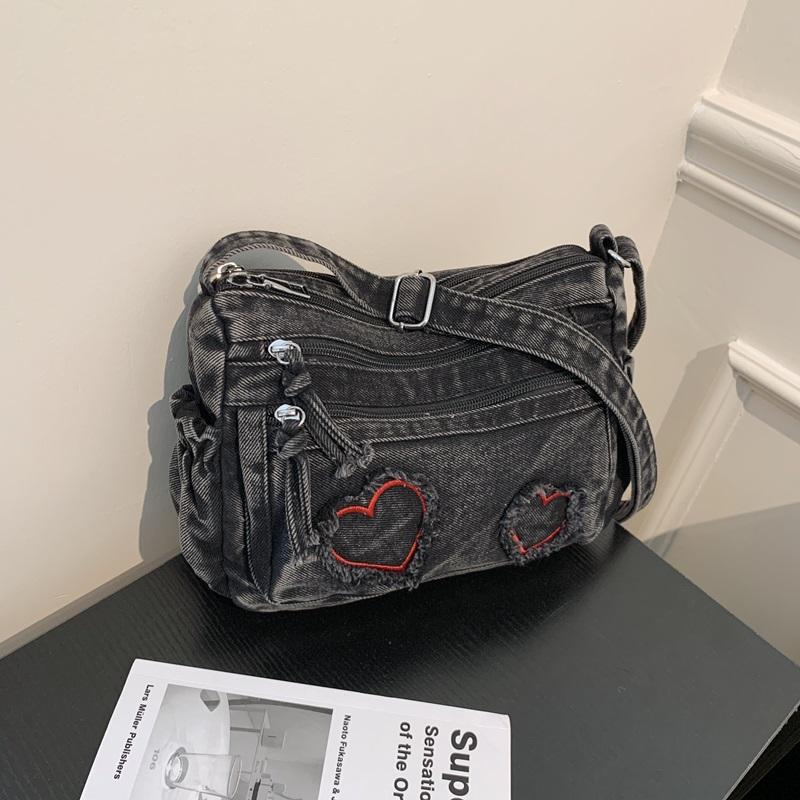 Shoulder Bag Denim Crossbody Bag Women Commuter Handbag