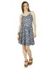 Bimba Women Retro Style Shift Dress Polka Dots Spaghetti Strap Pouf Mini