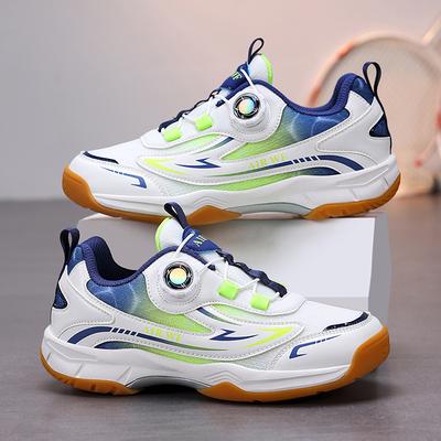 Rotary Buckle Casual Badminton Shoes Breathable Couple Lightweight Table Tennis Sports Shoes Men'S Tennis Training Shoes