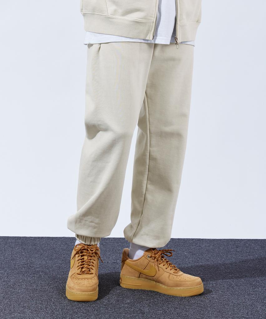 TOPBOY Heavy Duty Pigment Elastic Waist Jogger Pants Sand Beige