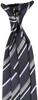 [KnotKnot] One-touch necktie 018493-20000-2919 01 Navy base, yellow, purple, and white stripes FREE