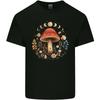 Moon Phases Mushroom Nature Foraging Mens Cotton T-Shirt Tee Top