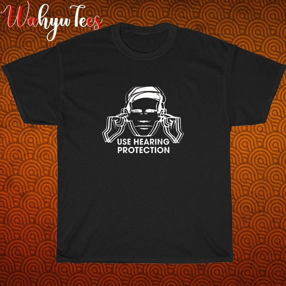 

Hearing Protection Logo Black Grey Navy White Size S-5XL Unisex T-Shirt 4XL
