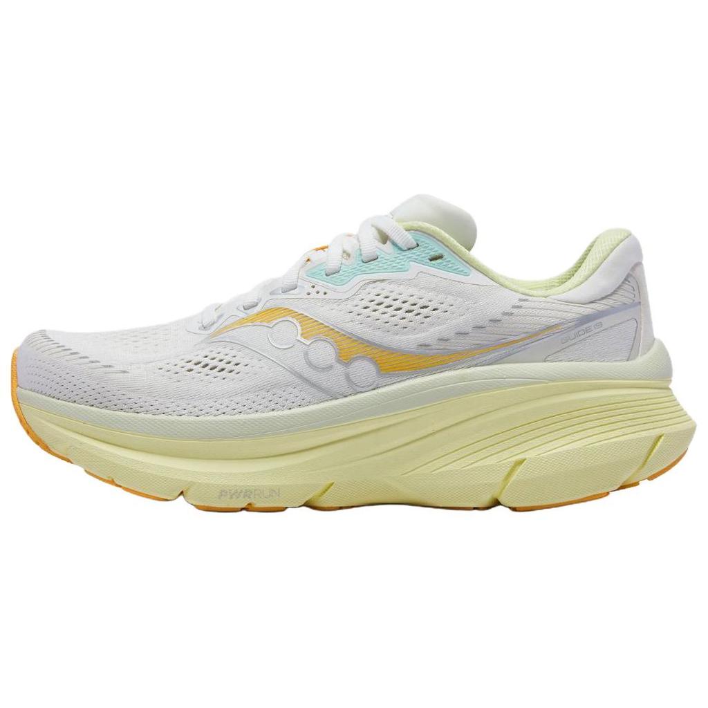Saucony Guide 19 Versatile Comfortable Trendy Training Urban Commuting Running Shoes Women sneaker Off-White Yellow S11058-144