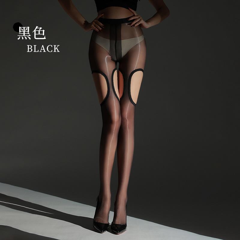 

Модные чулки с вырезами, сексуальные, маслянисто-блестящие, прозрачные, колготки, чулки, соблазнительные, с высокой талией, стройнящие, женские колготки, нижнее белье One Size