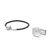 Pandora Moments T-Bar Woven 925 Silver Leather Bracelet Unisex bracelet 591675C01