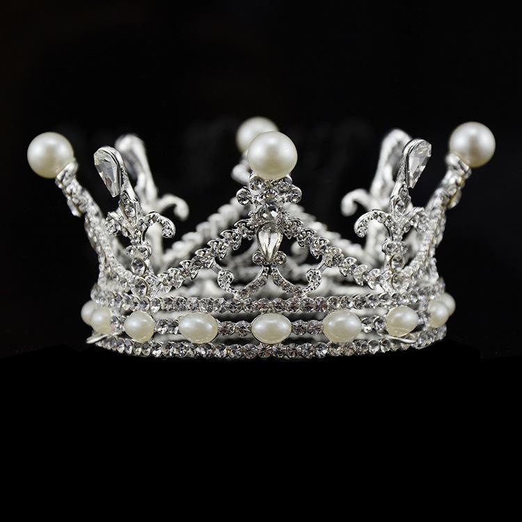 

Корона принцессы на день рождения, сплав, стразы, круглая корона, свадебное платье, аксессуары